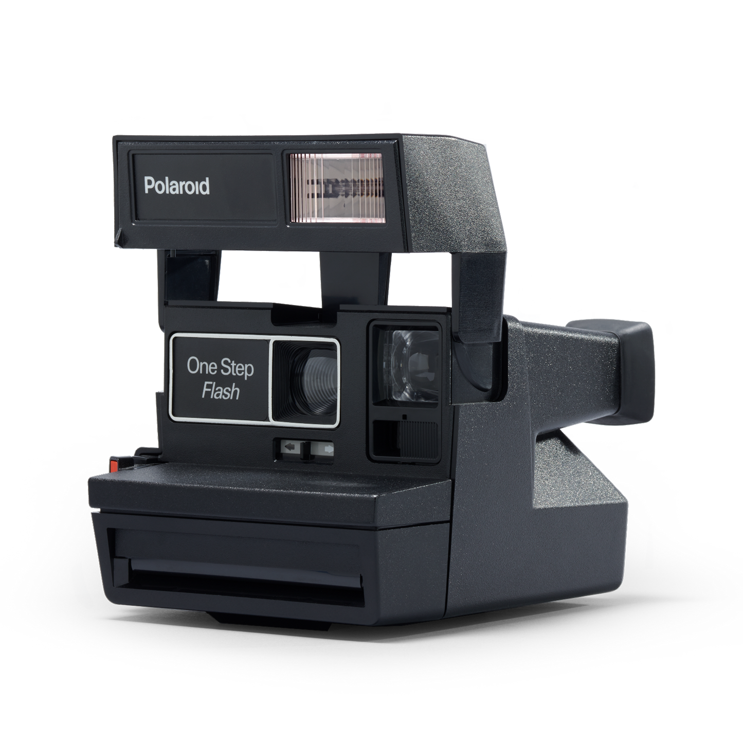 Black Polaroid Square 600 Instant Camera Angle view