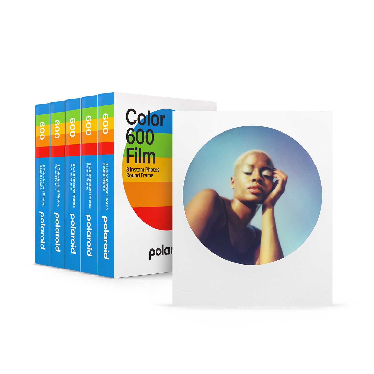 Color 600 Film Round Frame Five Pack
