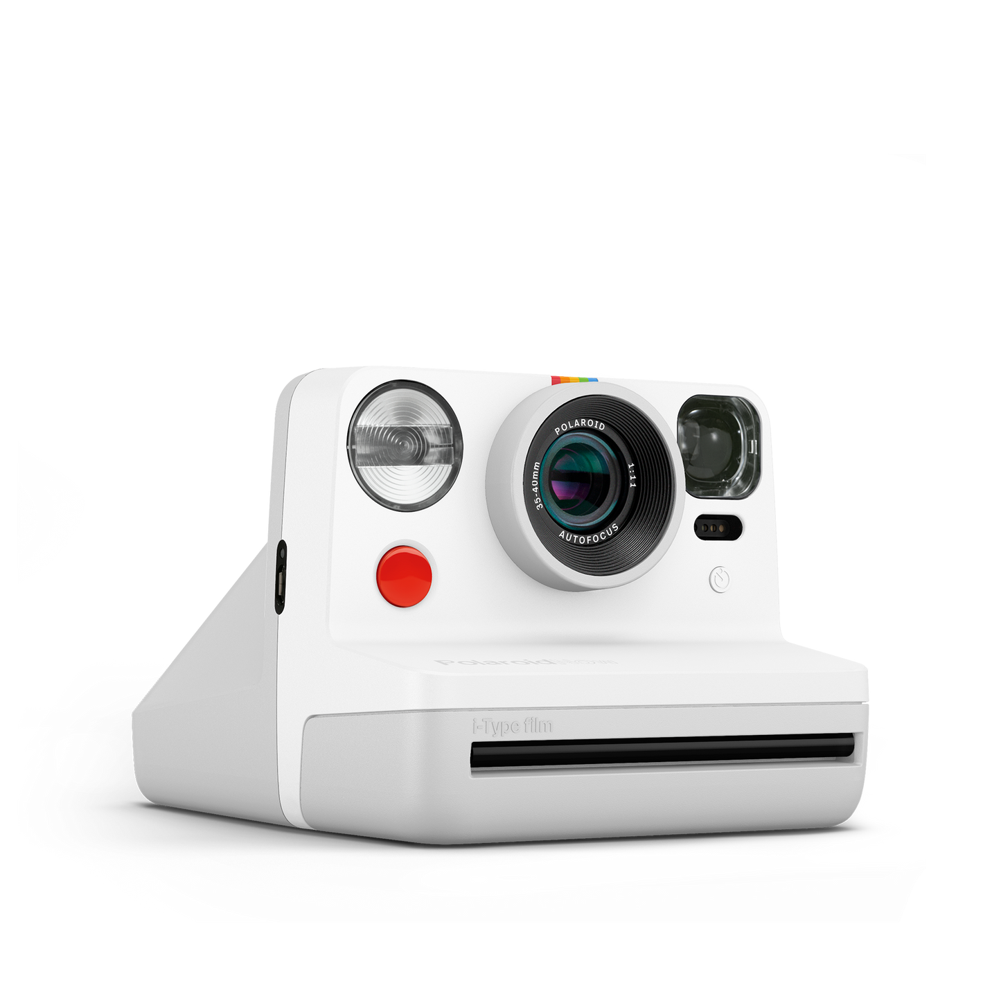 Polaroid Now White Instant Camera Angle view